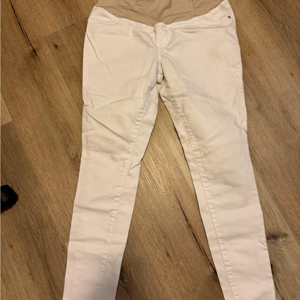 Maternity Skinny Jeans - Beige size 4